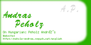 andras peholz business card